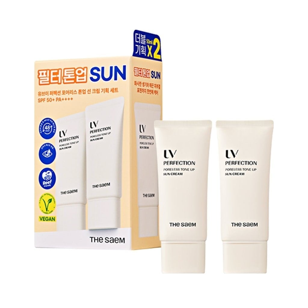 The Saem Poreless Tone - Up - Ton Eşitleyici Güneş Kremi İkili set
