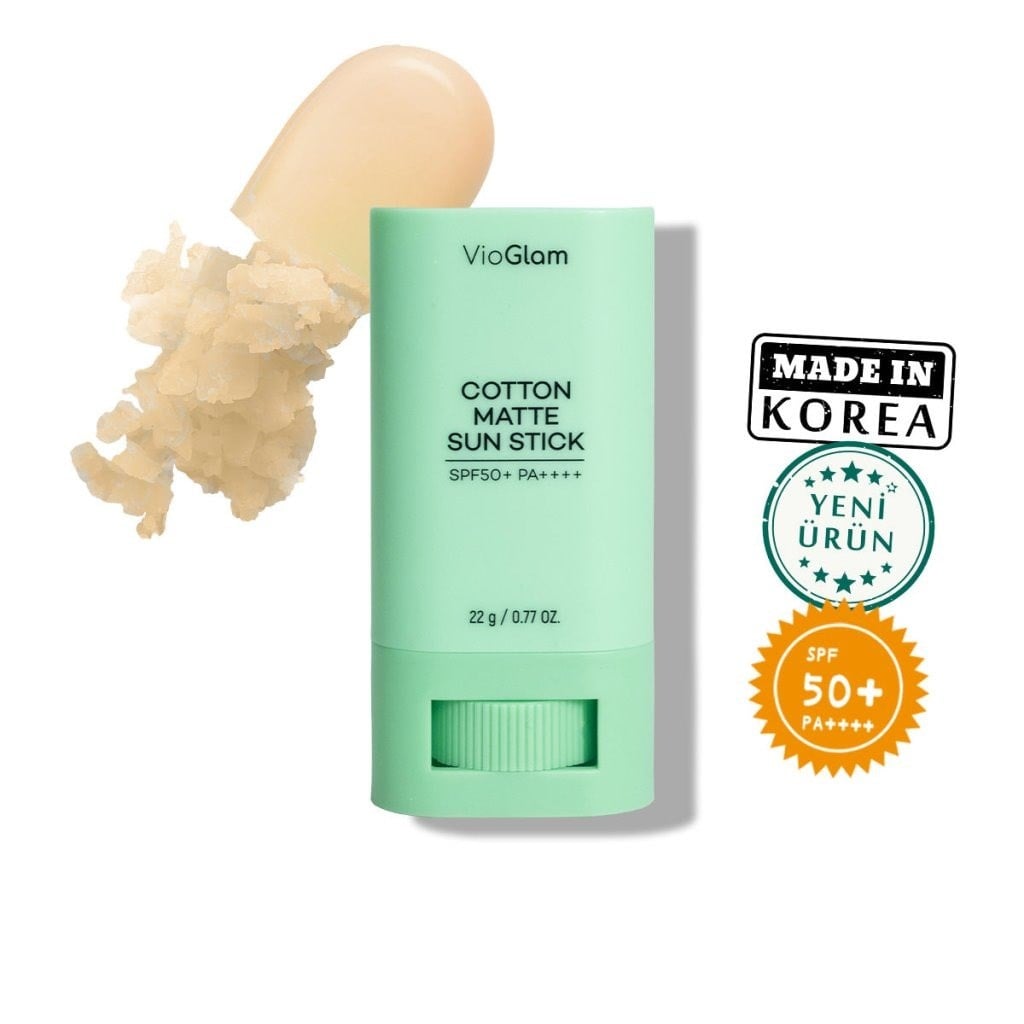 VioGlam Cotton Matte Sun Stick - Mat Bitiş Güneş Kremi