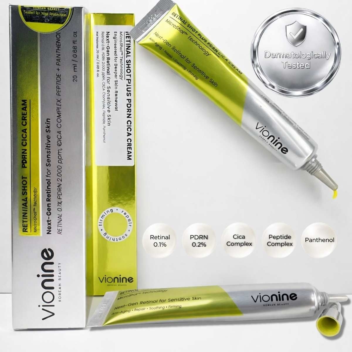 Vionine 2'li Retinal Shot Plus PDRN Cica Cream %0,1 Made In Korea 20 ml x 2