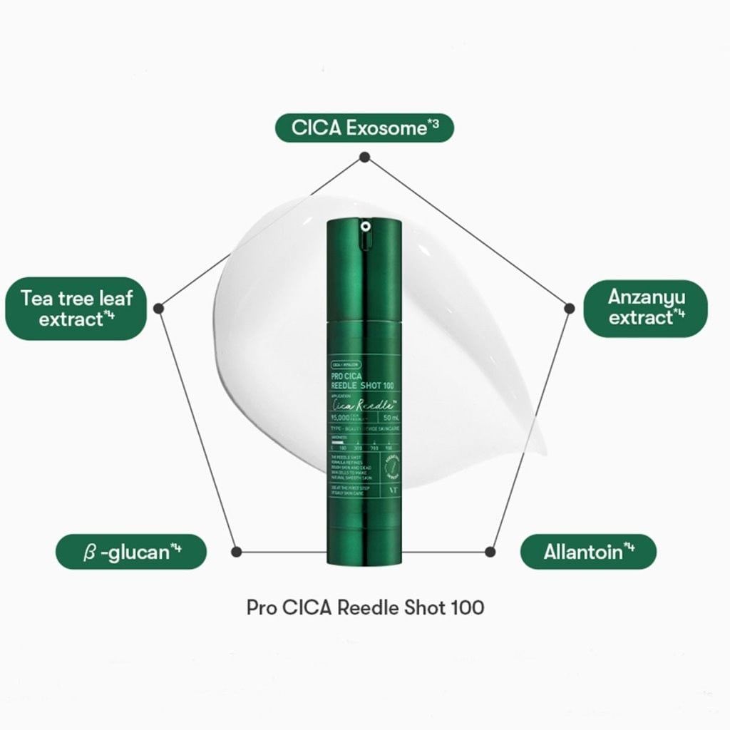 VT Cosmetics Pro Cica Reedle Shot 100 - Başlangıç Cica Spikül