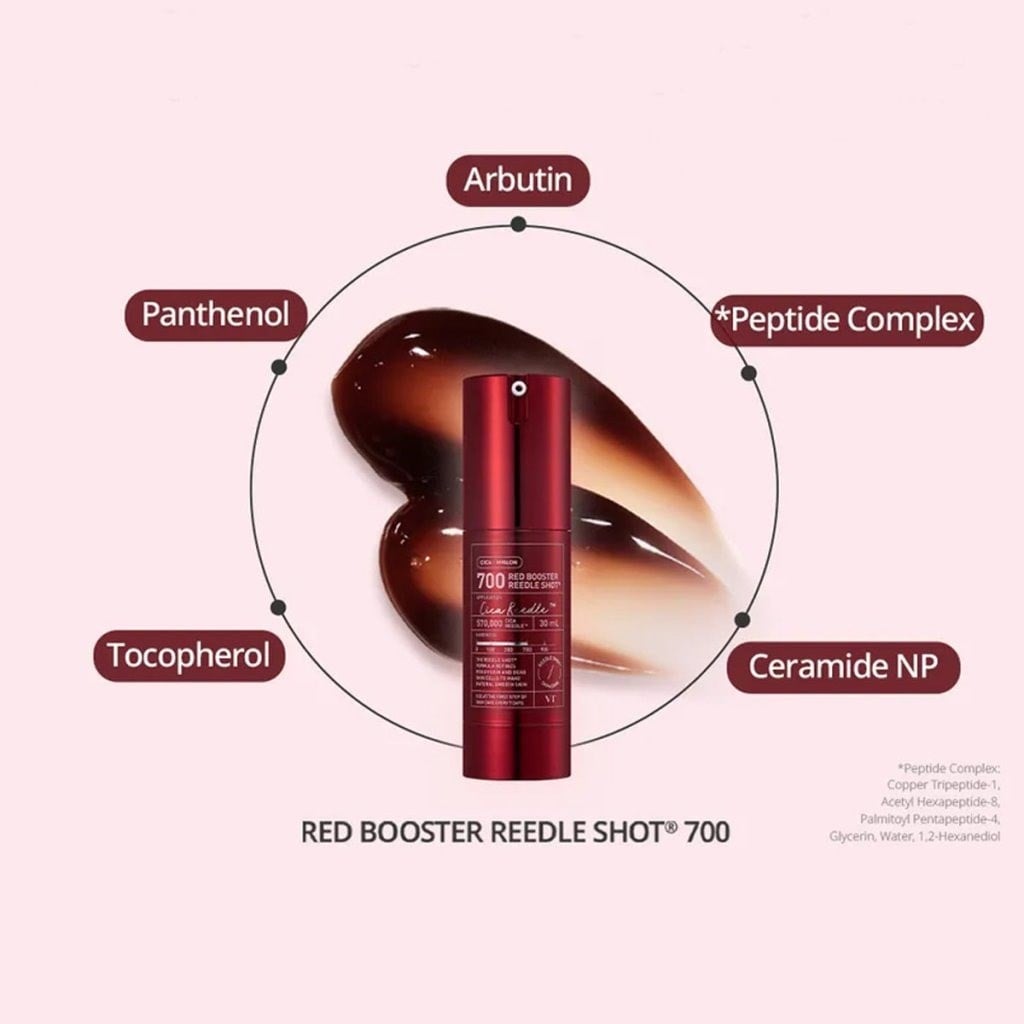 VT Cosmetics Red Booster Reedle Shot 700 - Aydınlatıcı Spikül Serum