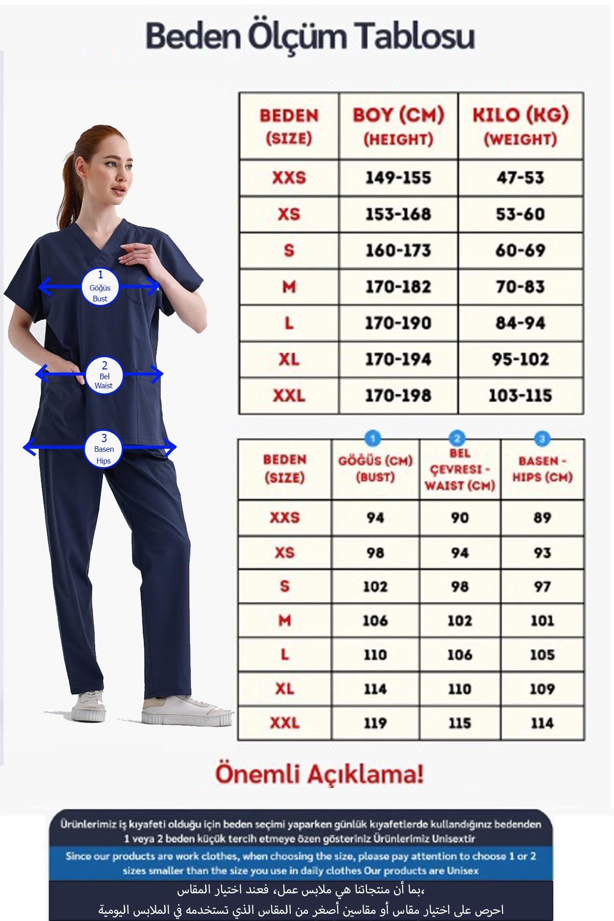 Snow Form Medical Apparel Üniforma Kırmızı Likralı Unisex Yarasa Kol Hemşire Ve Doktor Forması Takımı Scrubs