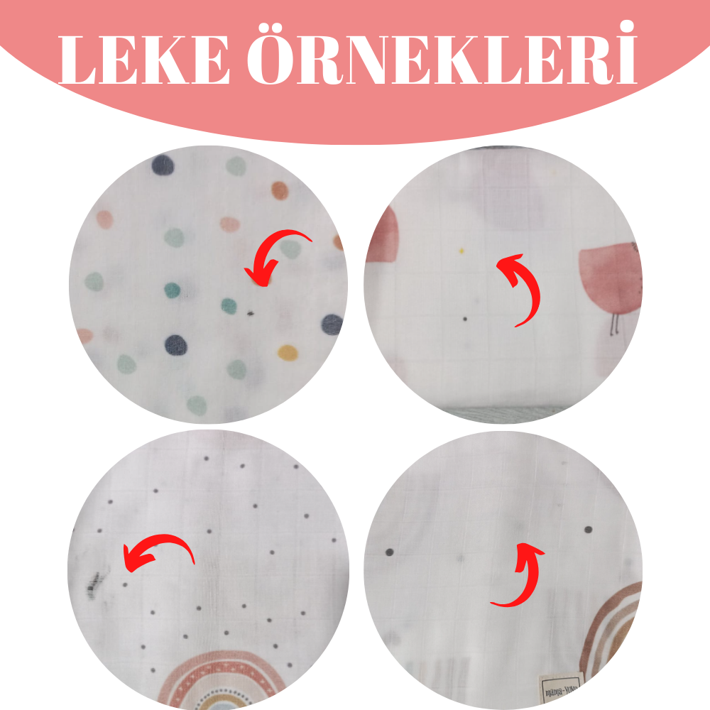 Çok Amaçlı Organik Müslin Örtü - %100 Pamuk New Rainbow  / Gökkuşağı - 120X120 CM OUTLET
