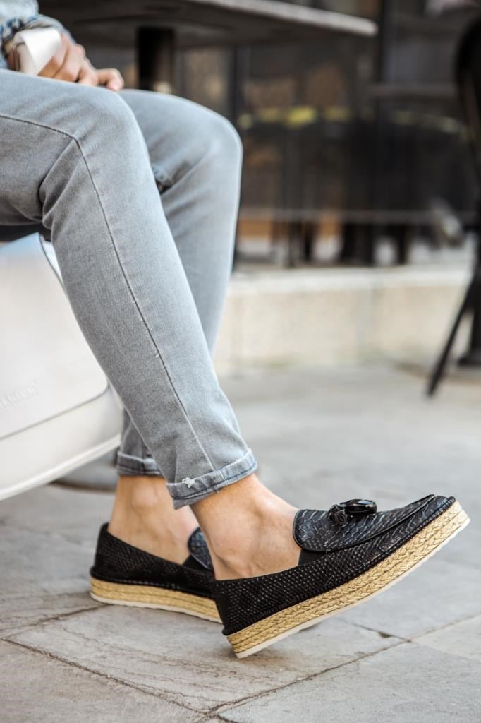 Chekich CH119 Croco BT Erkek Ayakkabı SIYAH