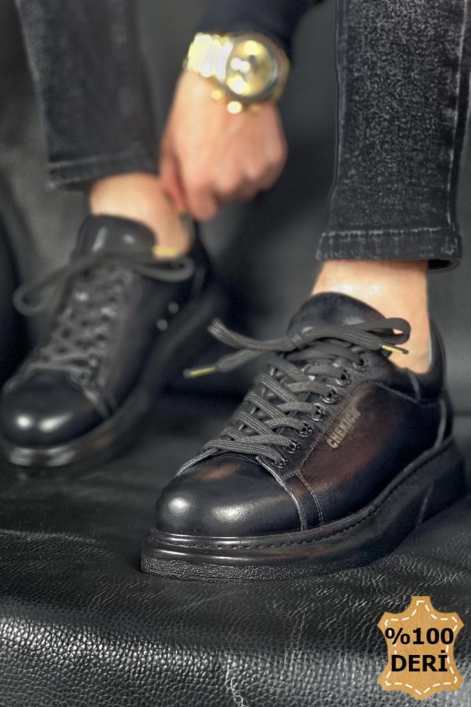  CH257 ST Hakiki Deri Erkek Ayakkabı SIYAHChekich CH257 ST Hakiki Deri Erkek Ayakkabı SIYAH