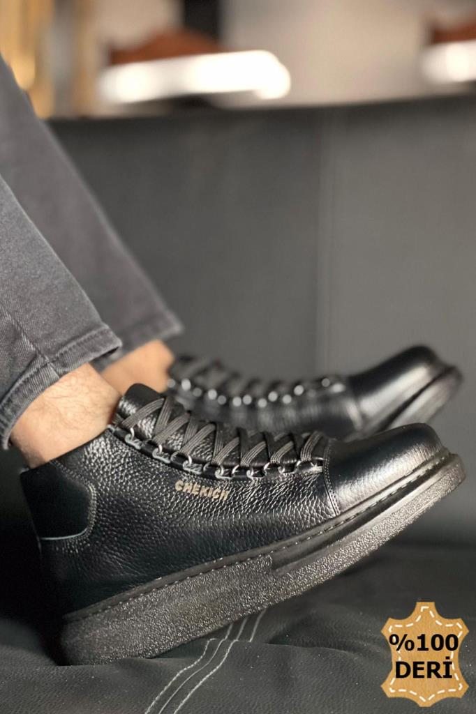  CH258 ST Hakiki Deri Erkek Bot SIYAHChekich CH258 ST Hakiki Deri Erkek Bot SIYAH