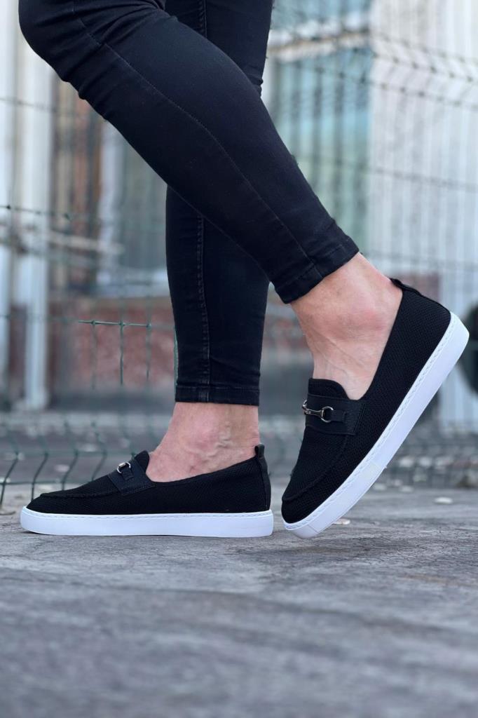  WG060 Siyah Triko Babet Erkek Casual Ayakkabı WG060 Siyah Triko Babet Erkek Casual Ayakkabı