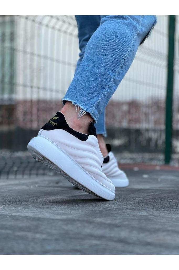  WG094 Beyaz Siyah Erkek Casual AyakkabıWagoon WG094 Beyaz Siyah Erkek Casual Ayakkabı