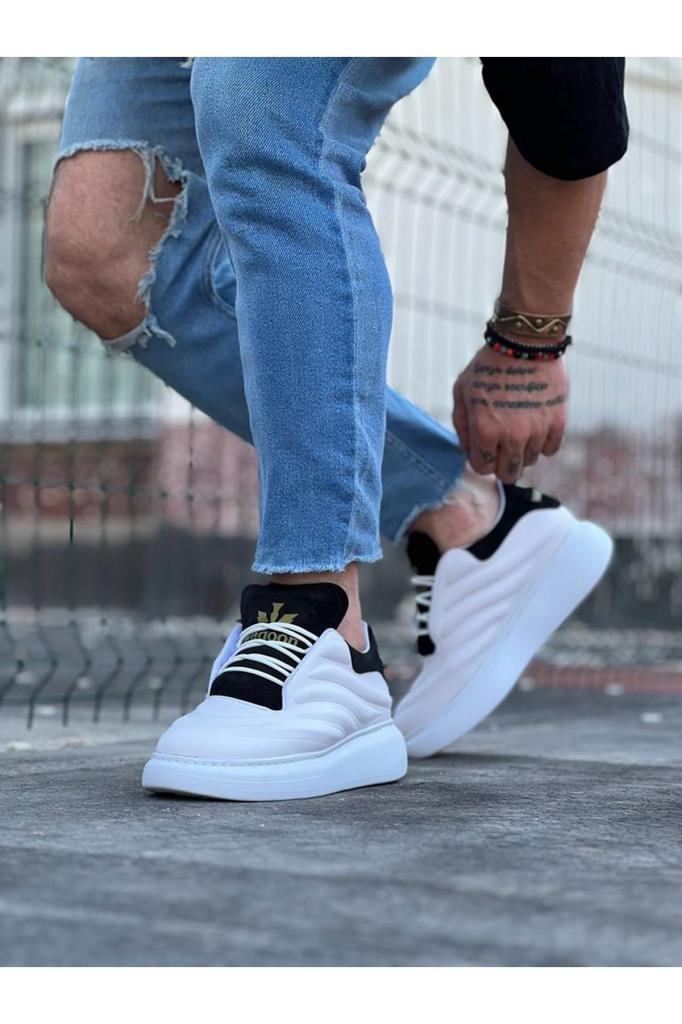  WG094 Beyaz Siyah Erkek Casual AyakkabıWagoon WG094 Beyaz Siyah Erkek Casual Ayakkabı