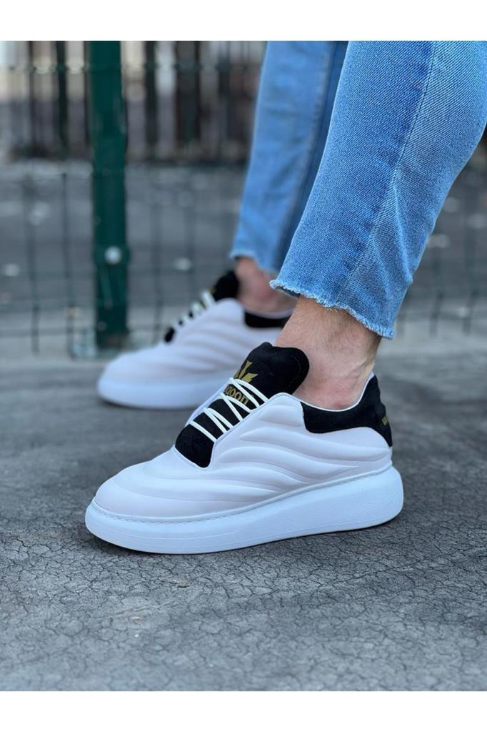  WG094 Beyaz Siyah Erkek Casual AyakkabıWagoon WG094 Beyaz Siyah Erkek Casual Ayakkabı