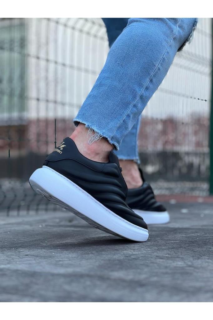 WG094 Siyah Cilt Erkek Casual AyakkabıWagoon WG094 Siyah Cilt Erkek Casual Ayakkabı
