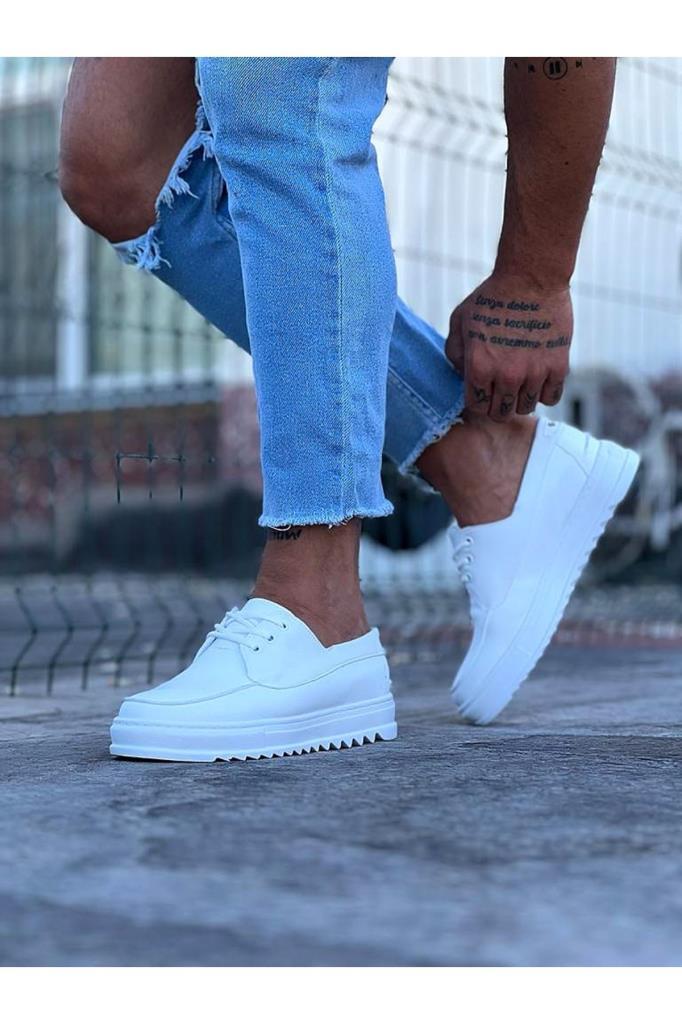  WG506 Beyaz Erkek Saraclı Casual Ayakkabı WG506 Beyaz Erkek Saraclı Casual Ayakkabı