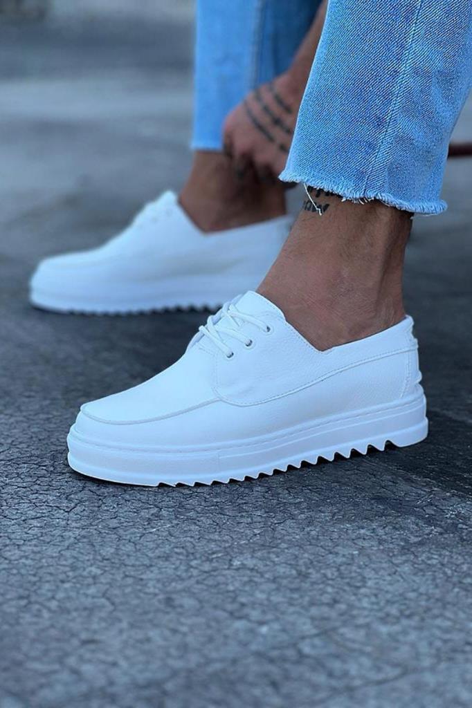  WG506 Beyaz Erkek Saraclı Casual Ayakkabı WG506 Beyaz Erkek Saraclı Casual Ayakkabı