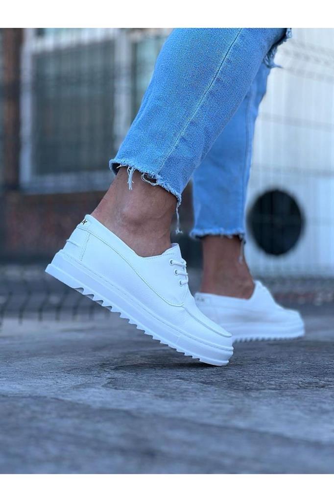  WG506 Beyaz Erkek Saraclı Casual Ayakkabı WG506 Beyaz Erkek Saraclı Casual Ayakkabı