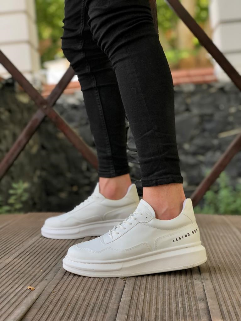 BA0238 BOA Yüksek Taban Beyaz Bağcıklı Erkek AyakkabıBA0238 BOA Yüksek Taban Beyaz Bağcıklı Erkek Ayakkabı