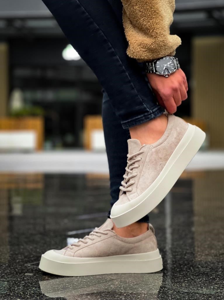 BA500  Özel Termo Taban Krem Casual Erkek Ayakkabı