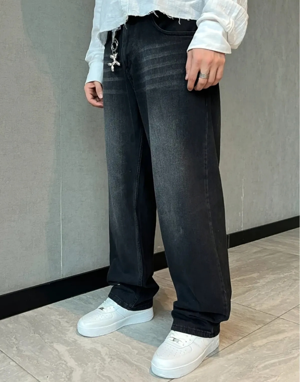 Baggy Acid Wash Kot PantolonBaggy Acid Wash Kot Pantolon