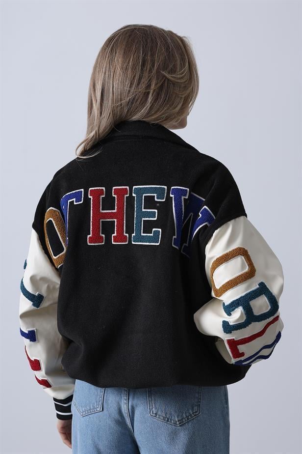 BPM Design Kaşe Biker Ceket - SiyahBPM Design Kaşe Biker Ceket - Siyah