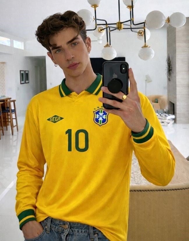 Brazil Polo Yaka Uzun Kollu TişörtBrazil Polo Yaka Uzun Kollu Tişört