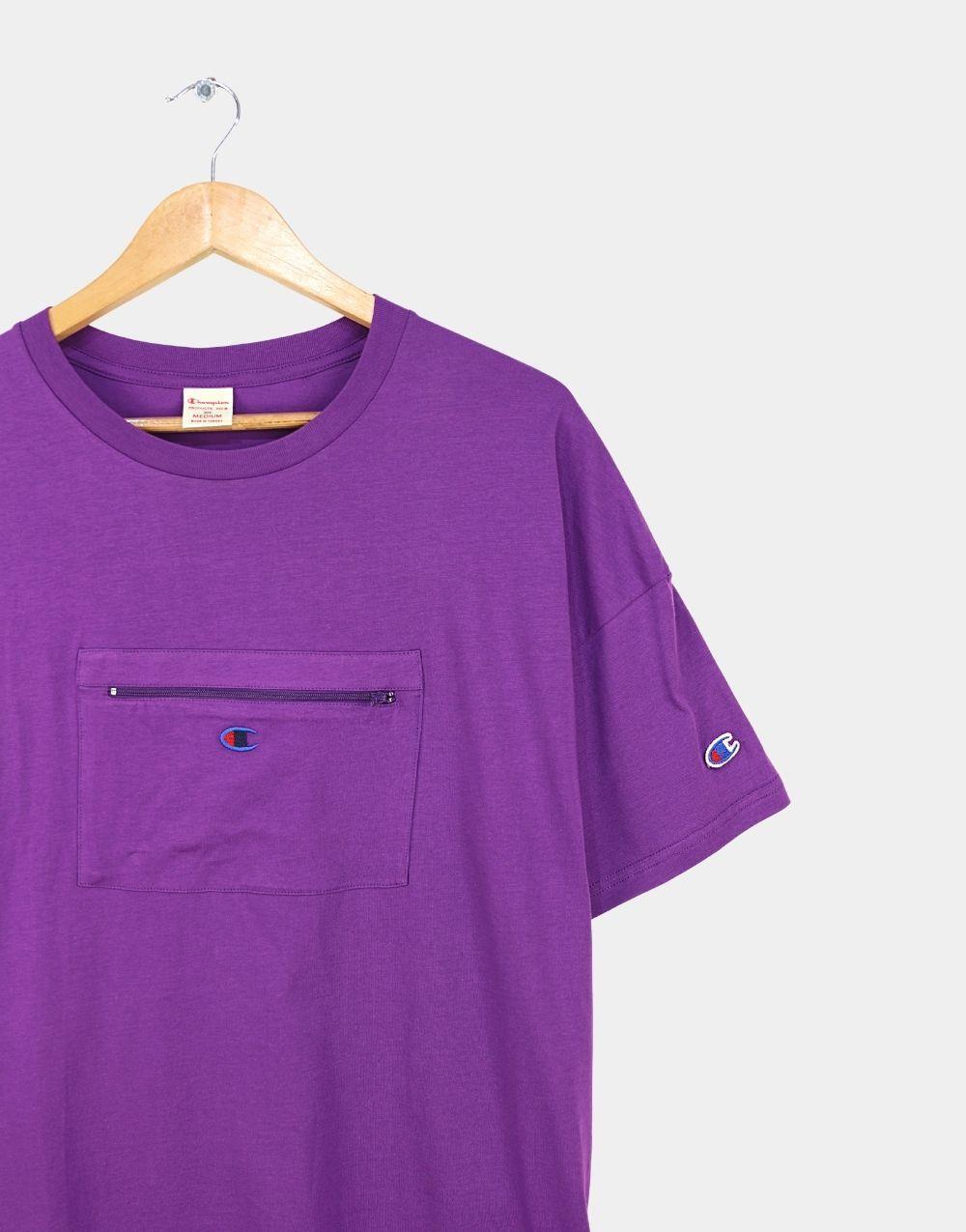 Champion Ön Cep Oversize Erkek T-Shirt MorChampion Ön Cep Oversize Erkek T-Shirt Mor