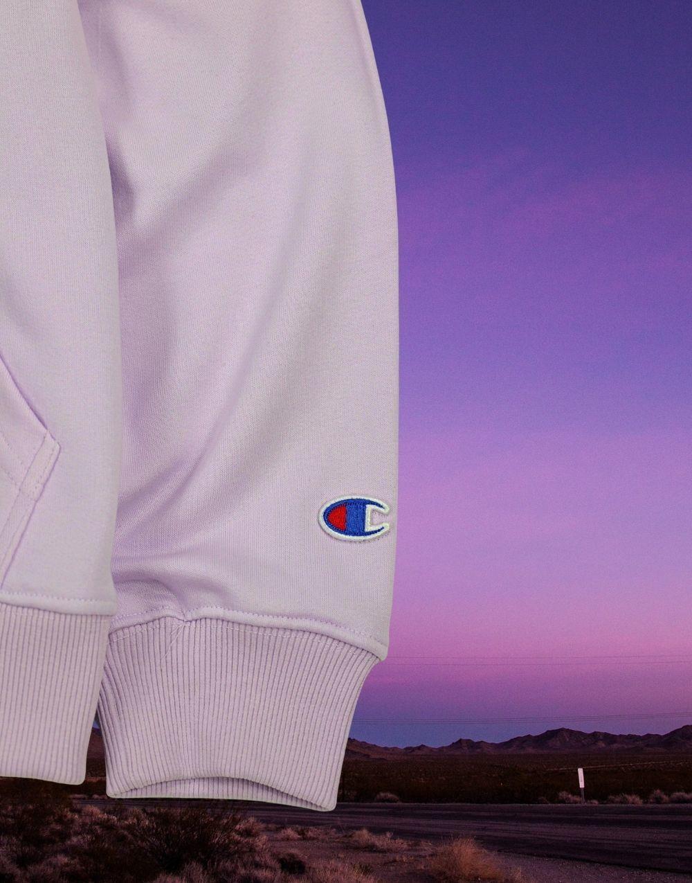 Champion Regular Kapüşonlu Sweatshirt LilaChampion Regular Kapüşonlu Sweatshirt Lila