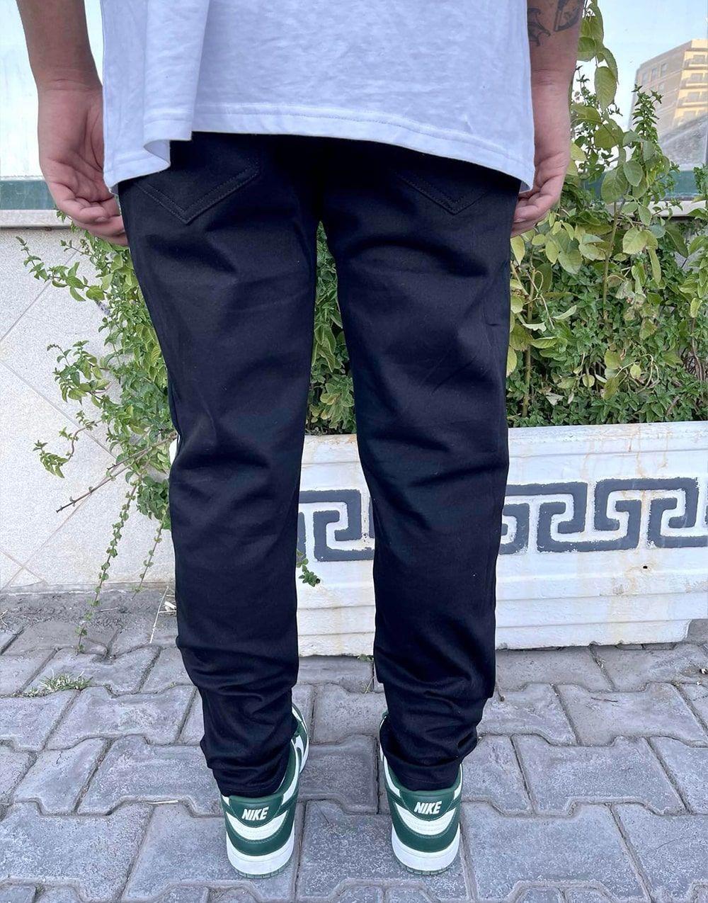 Dijital Printed Kot Pantolon SiyahDijital Printed Kot Pantolon Siyah