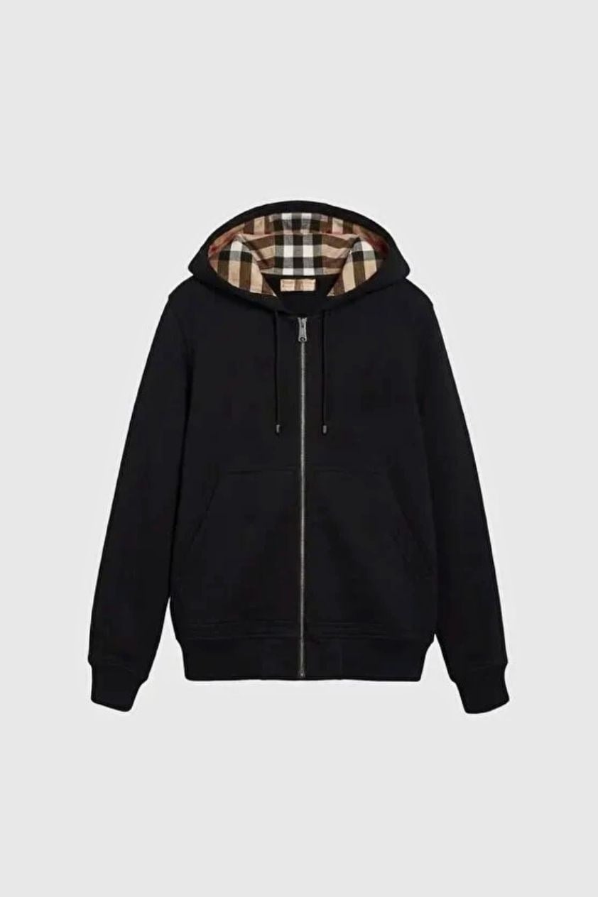 Drip Ekose Desenli Oversize Zip Hoodie Ceket