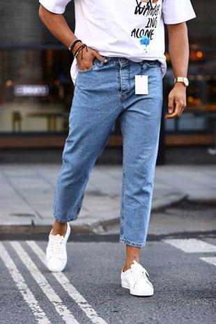 Erkek Mavi Boyfriend Kot PantolonErkek Mavi Boyfriend Kot Pantolon