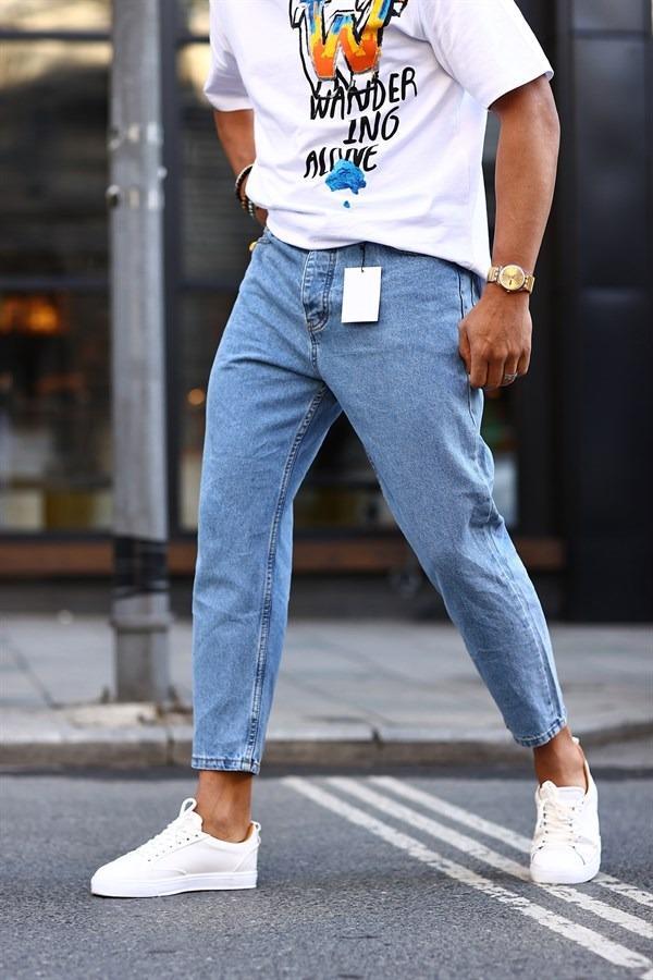 Erkek Mavi Boyfriend Kot PantolonErkek Mavi Boyfriend Kot Pantolon