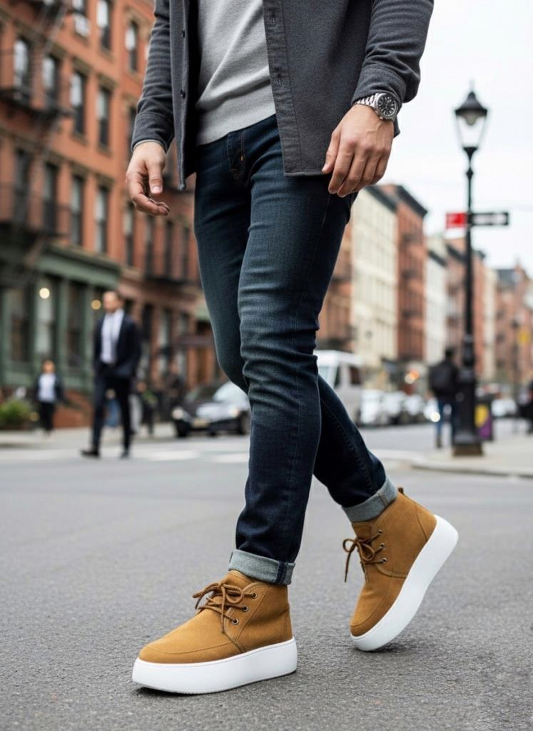 İçi Kürklü Bağcıklı Taba Erkek Tarz Spor Bot