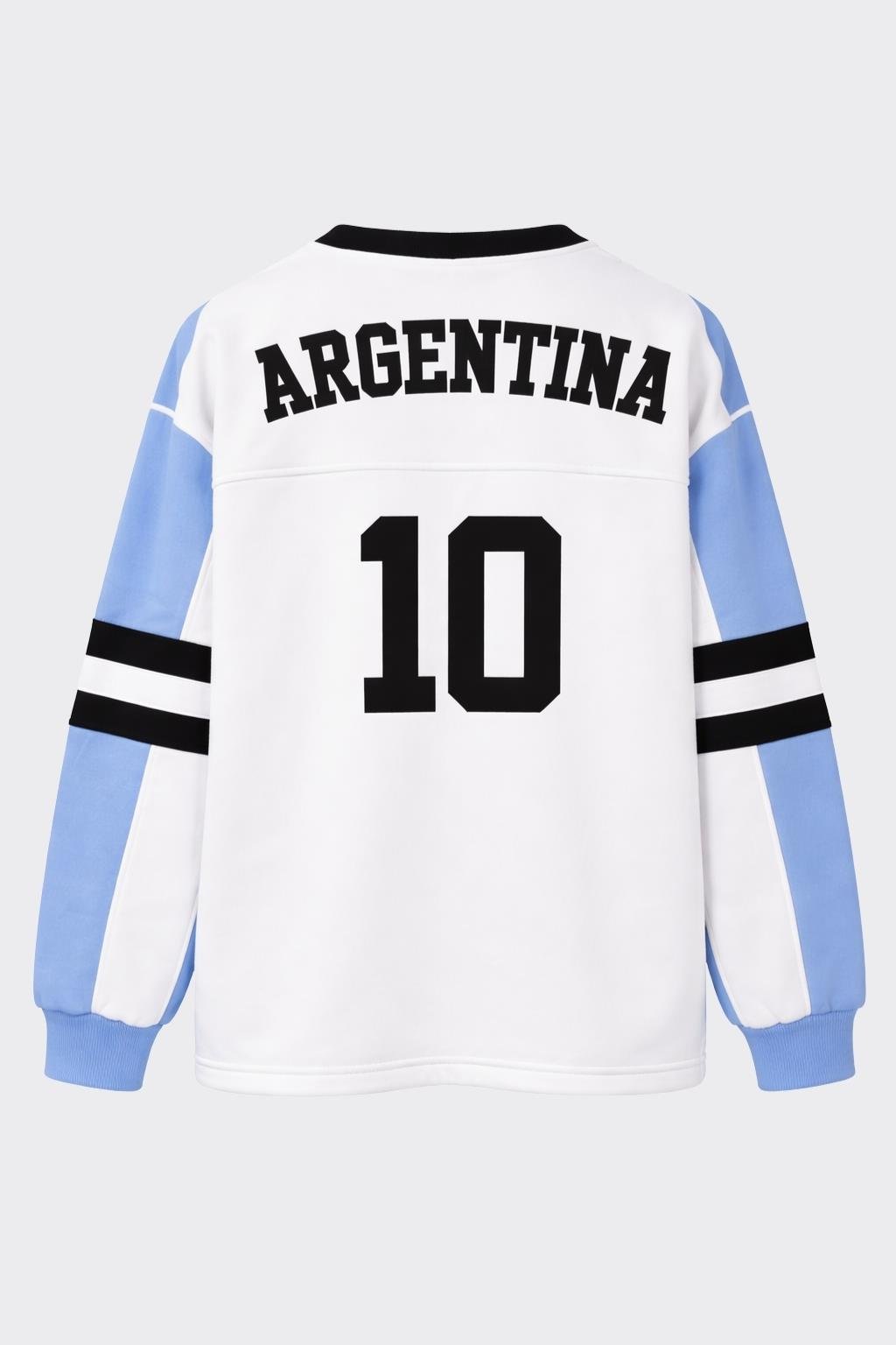 Oversize V Yaka Arjantin 10 Sweatshirt