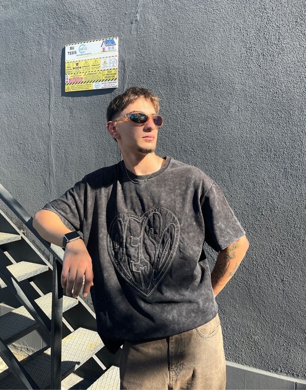 Peso Oversize Acid Wash TişörtPeso Oversize Acid Wash Tişört