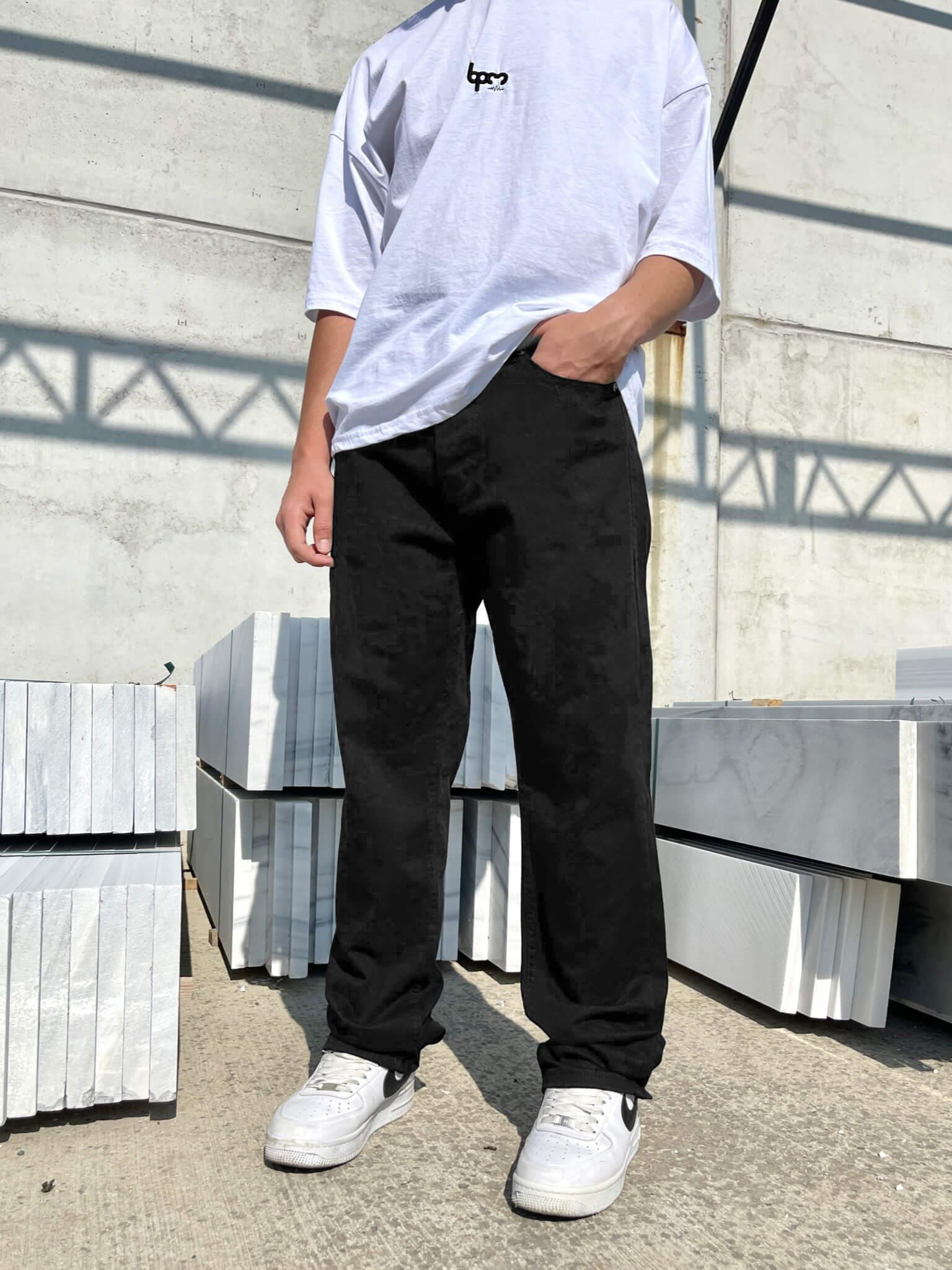 Premium Baggy Erkek Kot Pantolon SiyahPremium Baggy Erkek Kot Pantolon Siyah