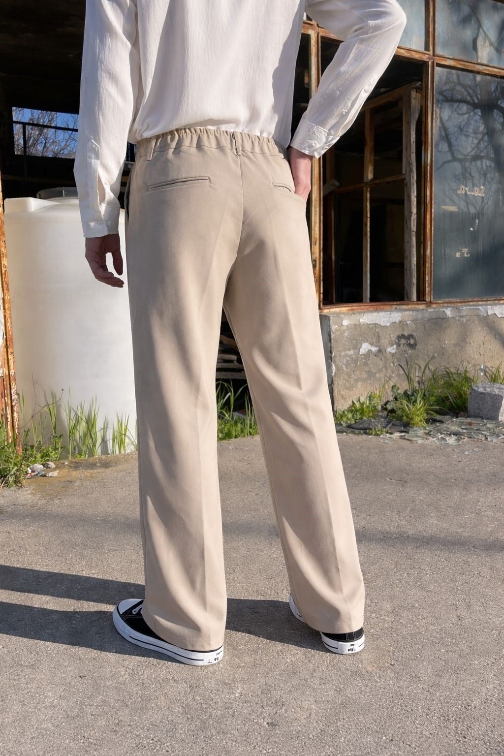 Premium Baggy Kumaş Pantolon BejPremium Baggy Kumaş Pantolon Bej