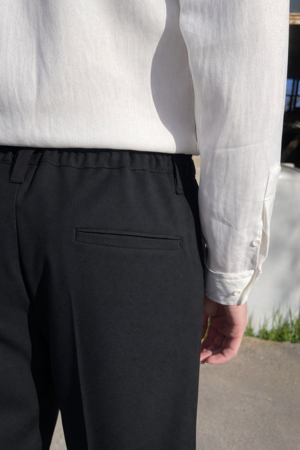 Premium Baggy Kumaş Pantolon SiyahPremium Baggy Kumaş Pantolon Siyah
