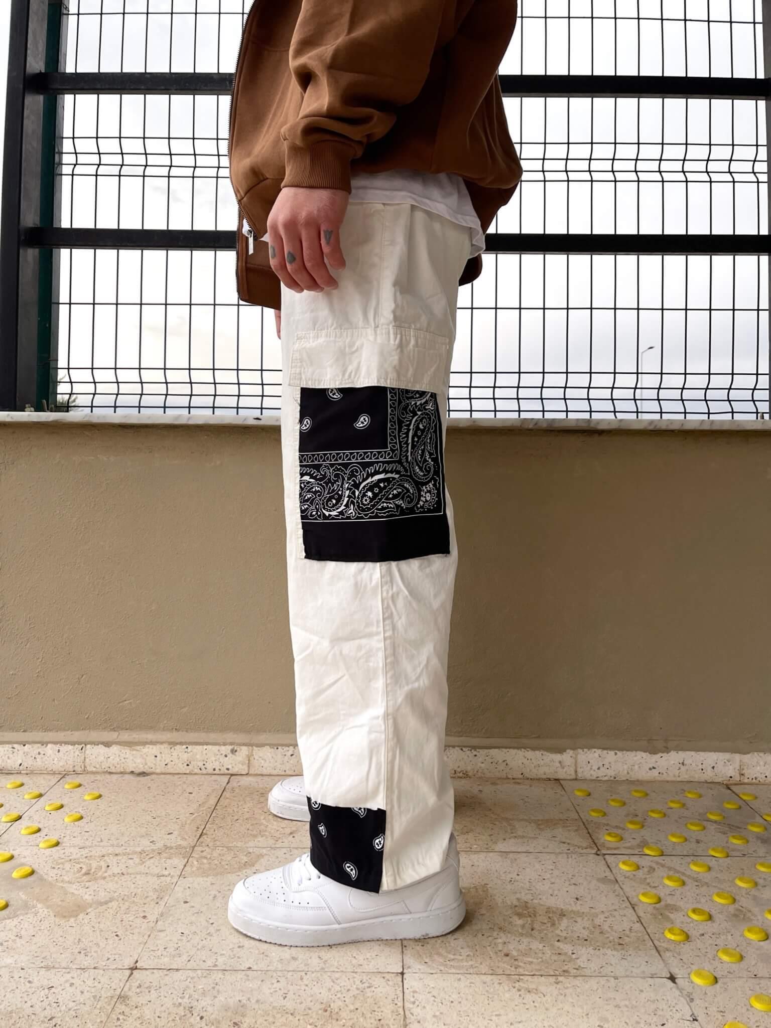 Premium Baggy Patchwork Kargo PantolonPremium Baggy Patchwork Kargo Pantolon