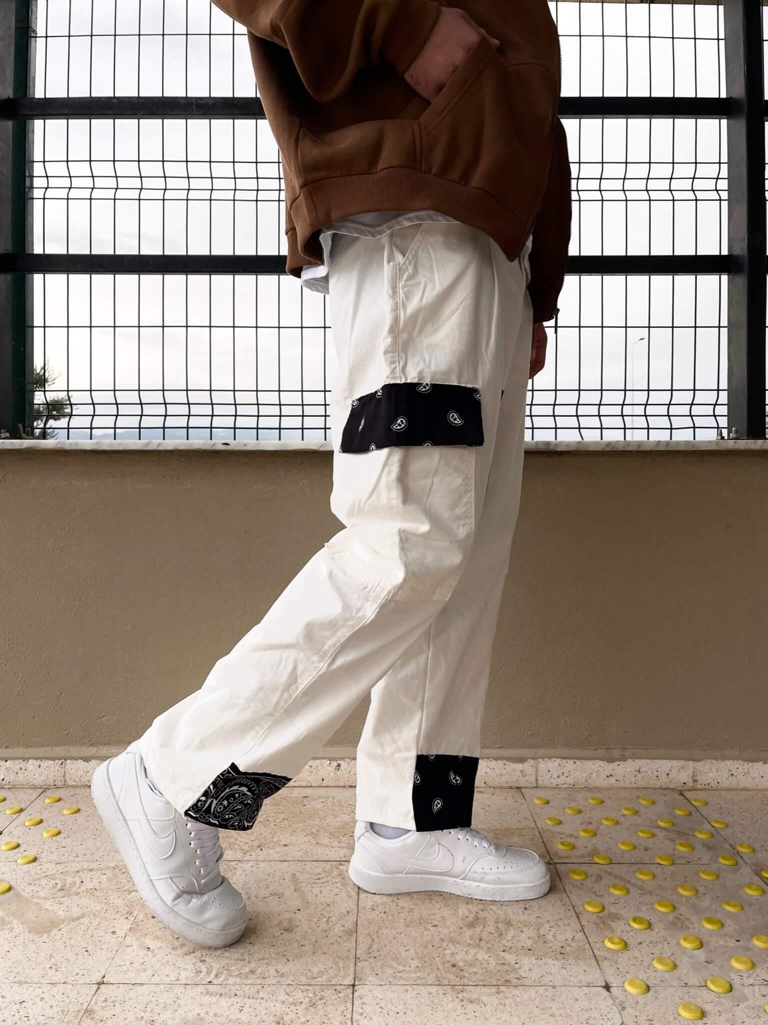 Premium Baggy Patchwork Kargo PantolonPremium Baggy Patchwork Kargo Pantolon