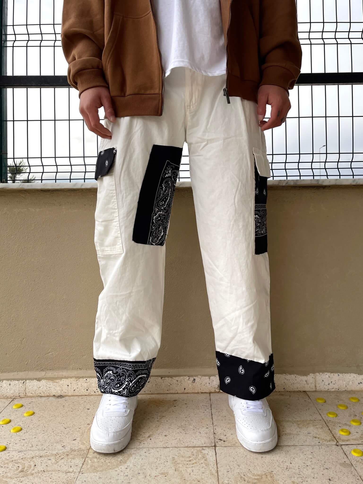 Premium Baggy Patchwork Kargo PantolonPremium Baggy Patchwork Kargo Pantolon