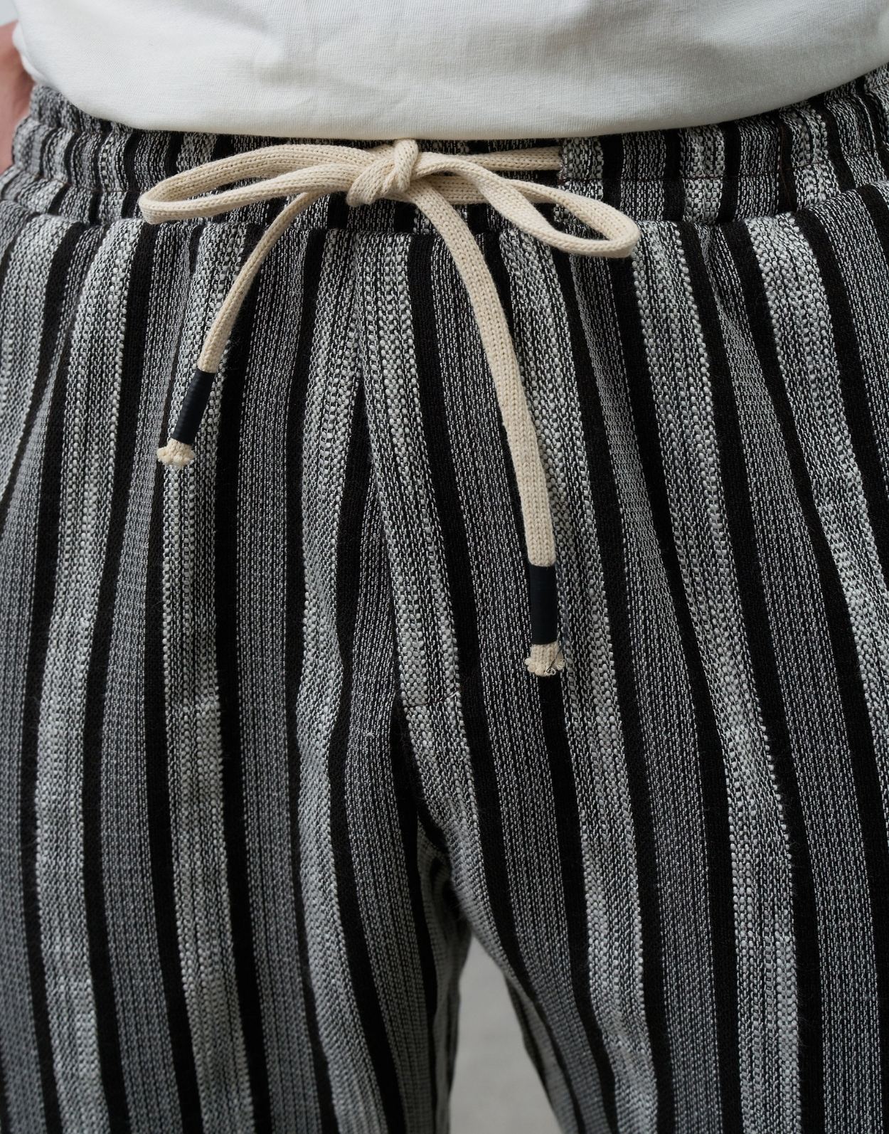 Premium Erkek Çizgili Yazlık Fitilli Kumaş Eşofman Altı