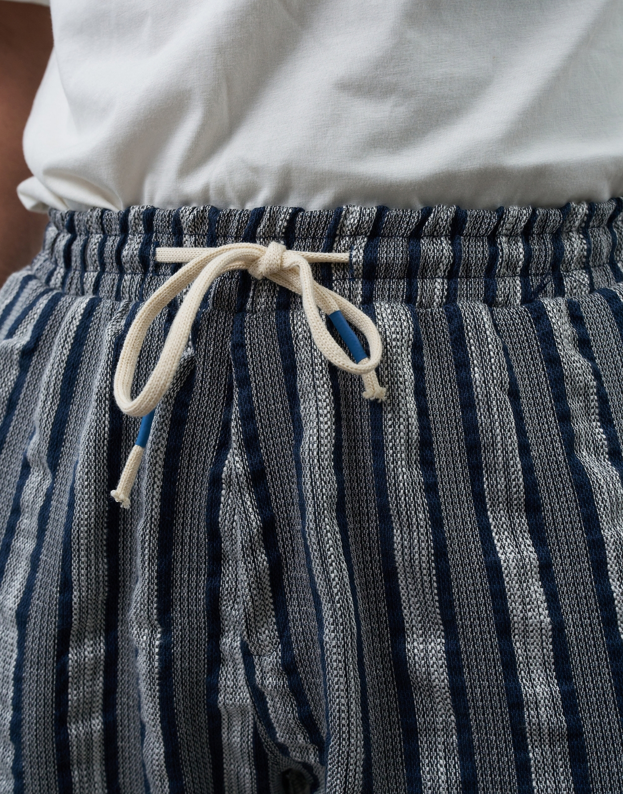 Premium Erkek Çizgili Yazlık Fitilli Kumaş Eşofman Altı