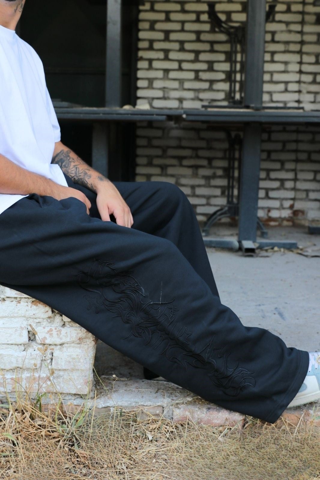 Premium Full Nakışlı Baggy Eşofman Altı