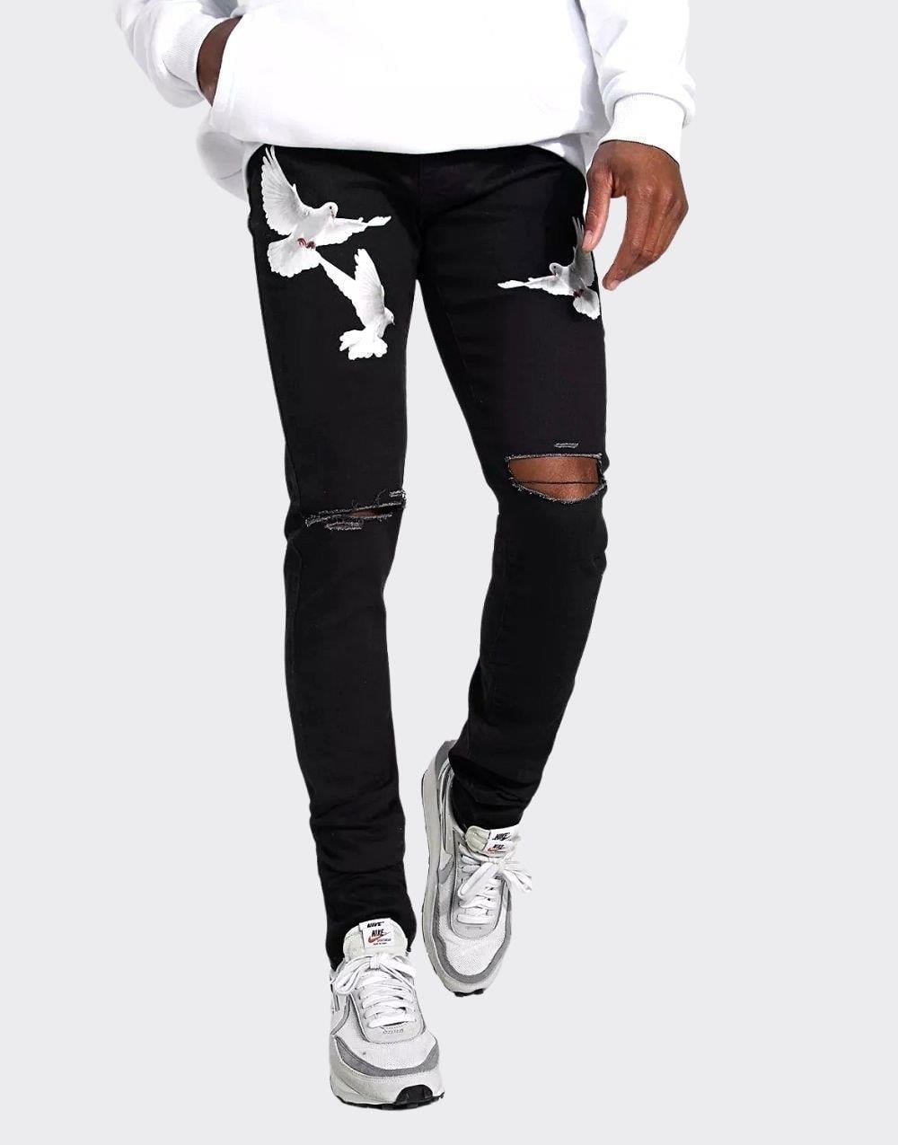 Premium Stacked Dove Erkek Skinny Kot PantolonPremium Stacked Dove Erkek Skinny Kot Pantolon