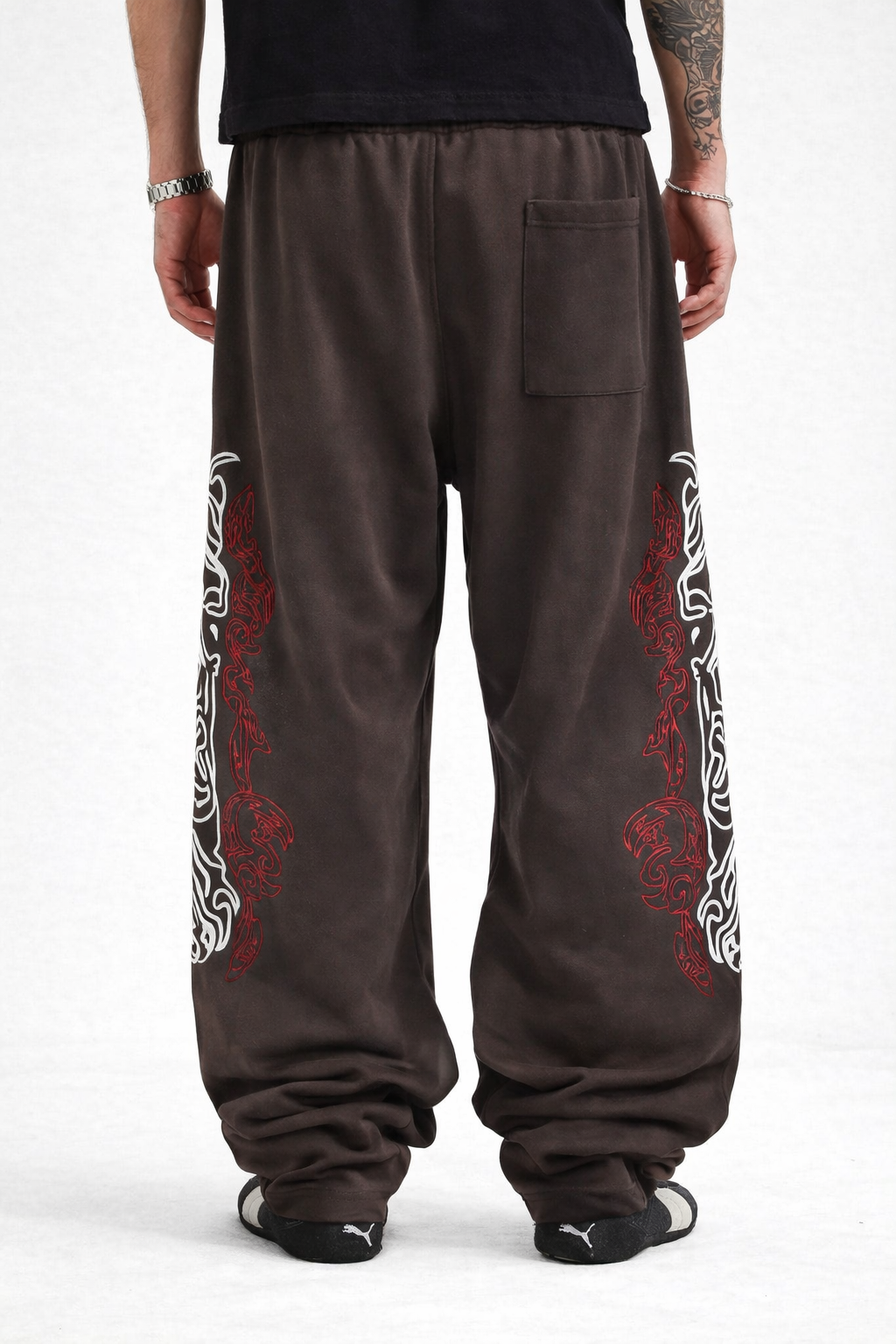 Premium Tribal Nakışlı Baggy Eşofman Altı