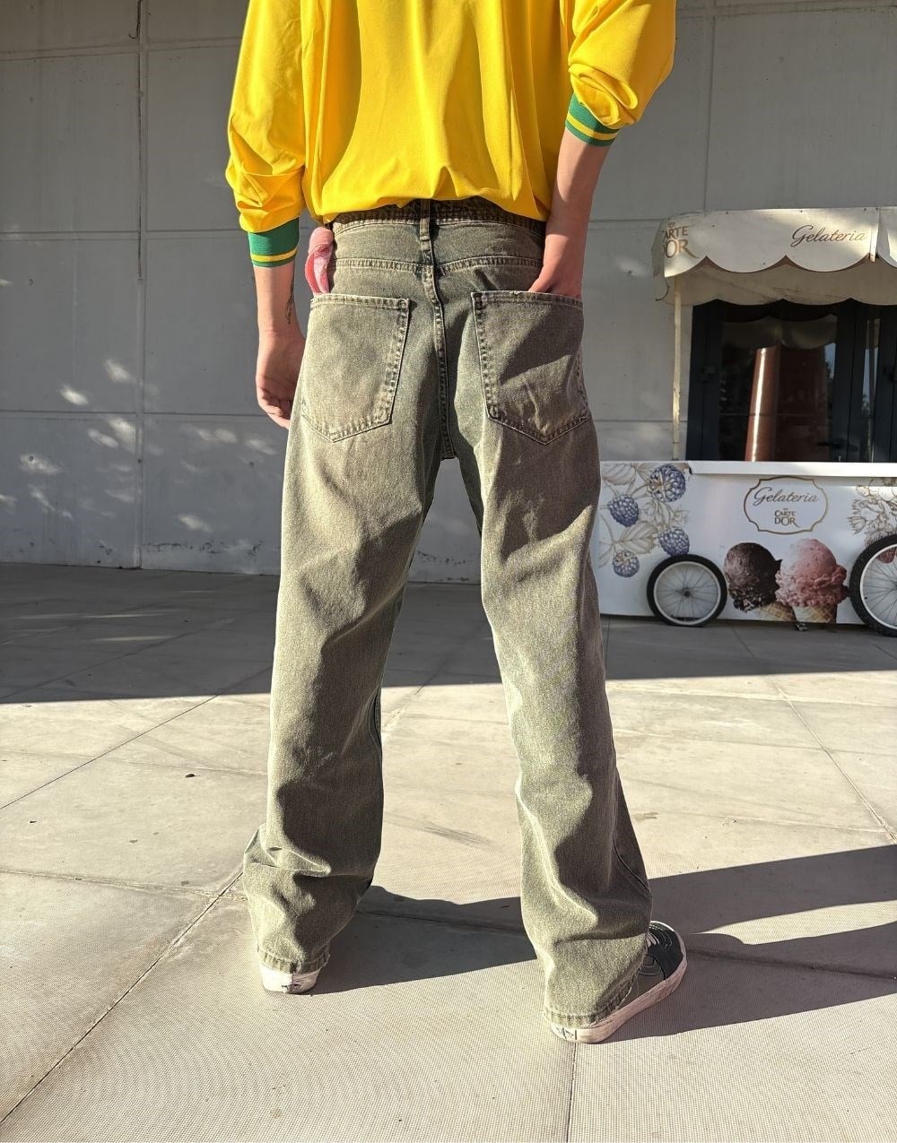Premium Wash Baggy Kot Pantolon