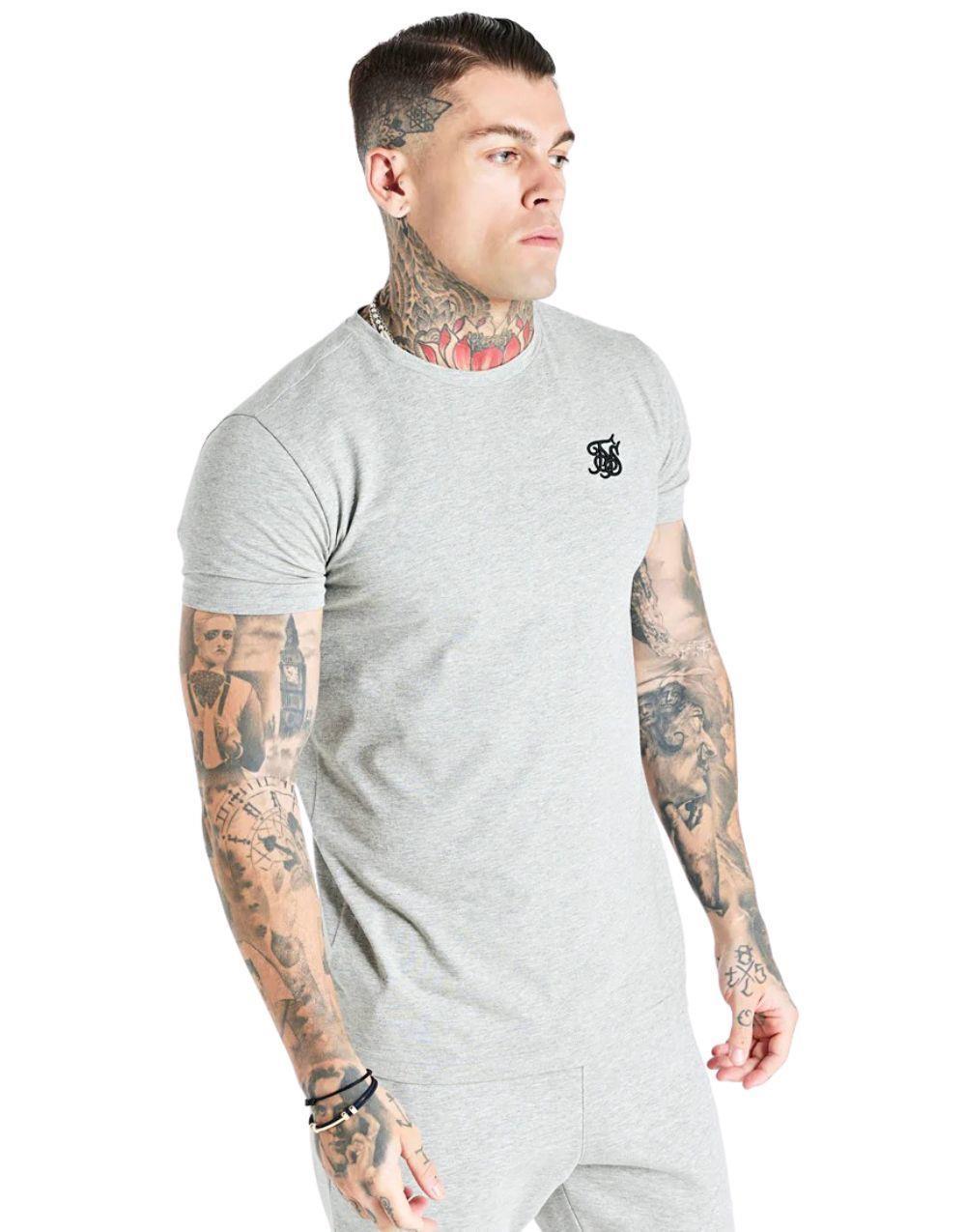 SikSilk Basic Gym Tee GriSikSilk Basic Gym Tee Gri