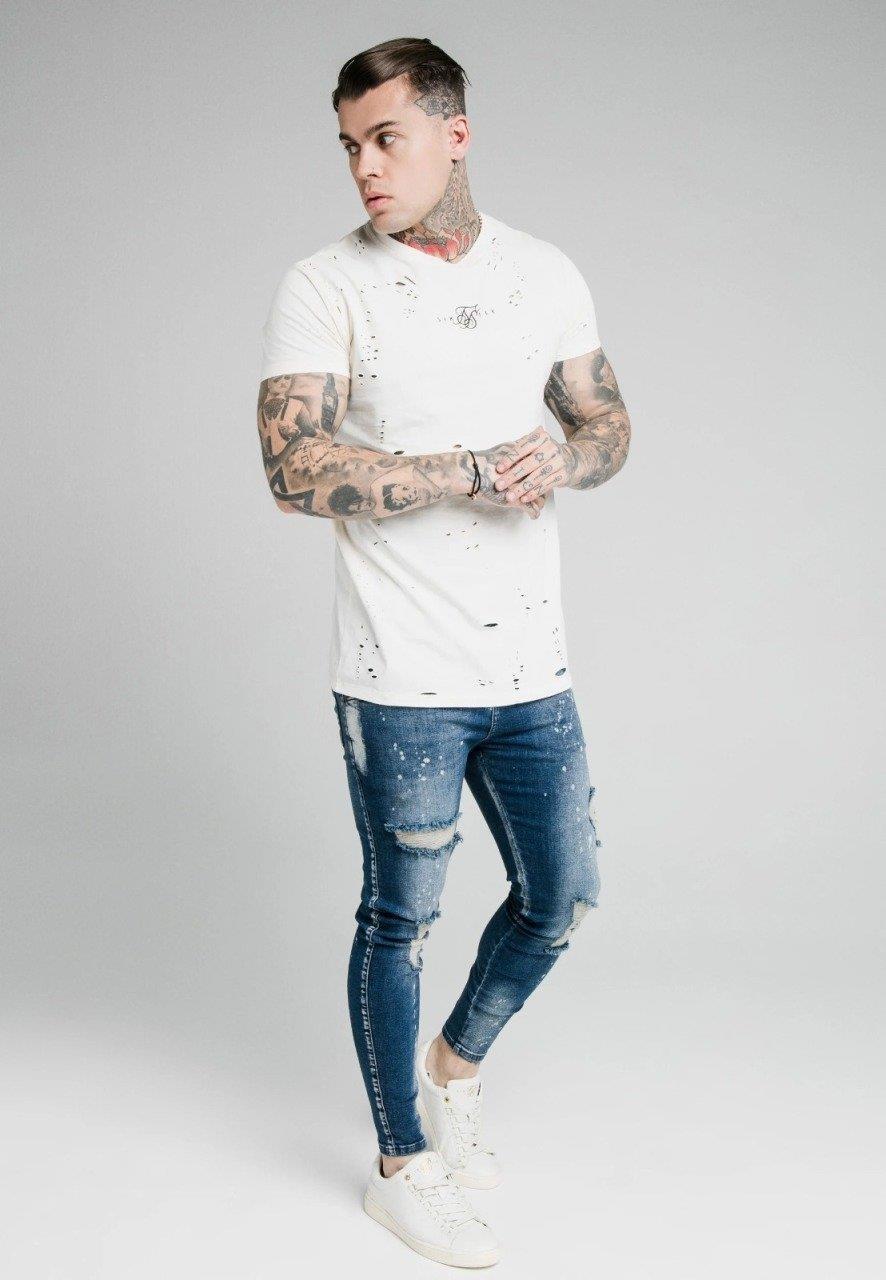SikSilk Distressed Riot Erkek Kot Pantolon MaviSikSilk Distressed Riot Erkek Kot Pantolon Mavi