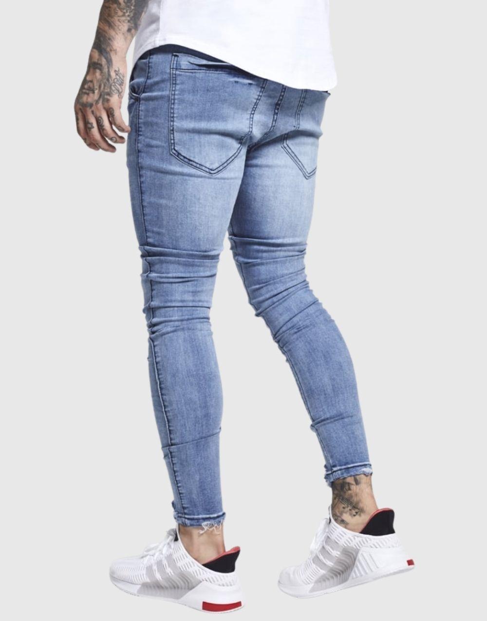 SikSilk Distressed Washed Denims Erkek Kot Pantolon