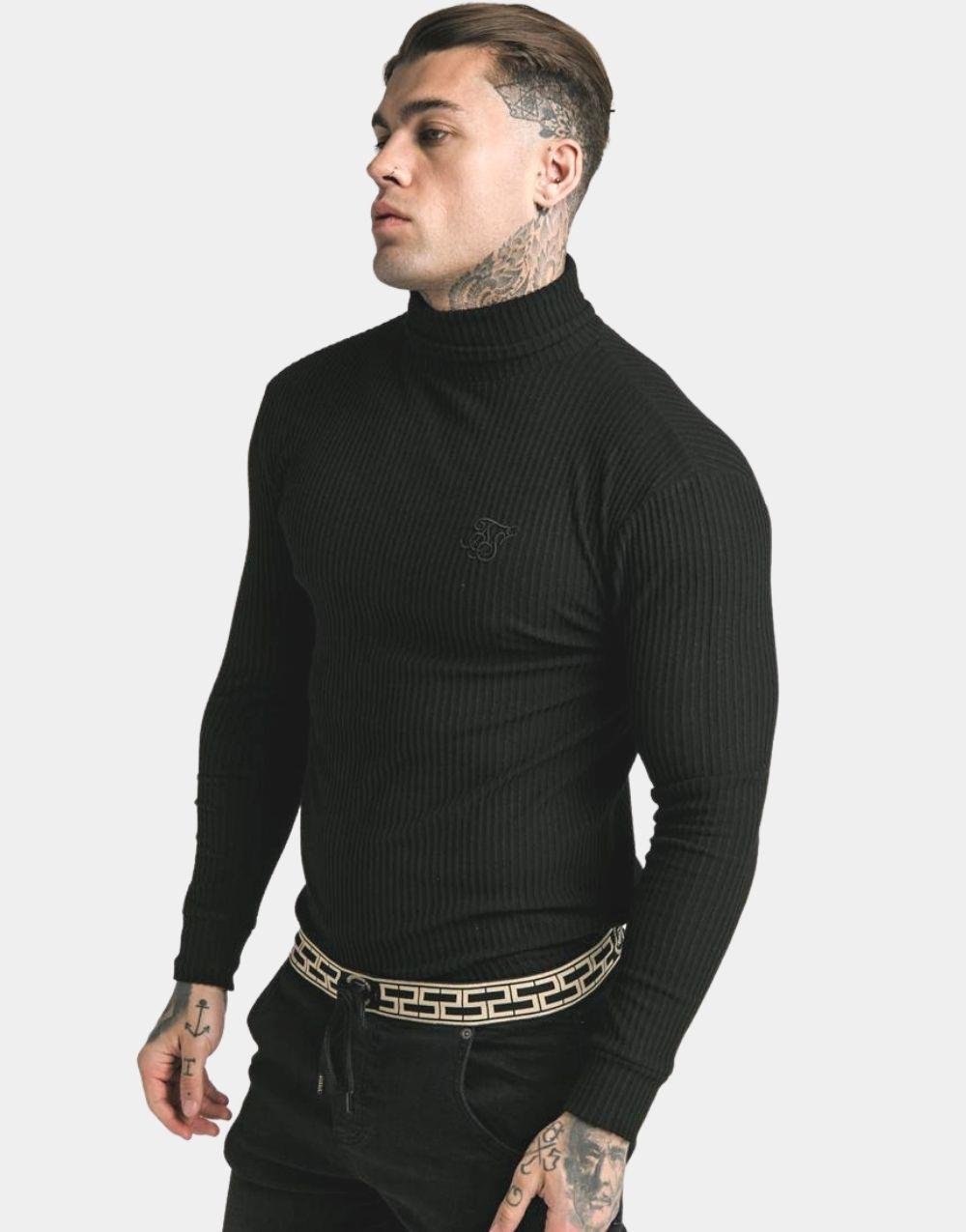 SikSilk Fırçalı Örgü Erkek Balıkçı Jumper SiyahSikSilk Fırçalı Örgü Erkek Balıkçı Jumper Siyah