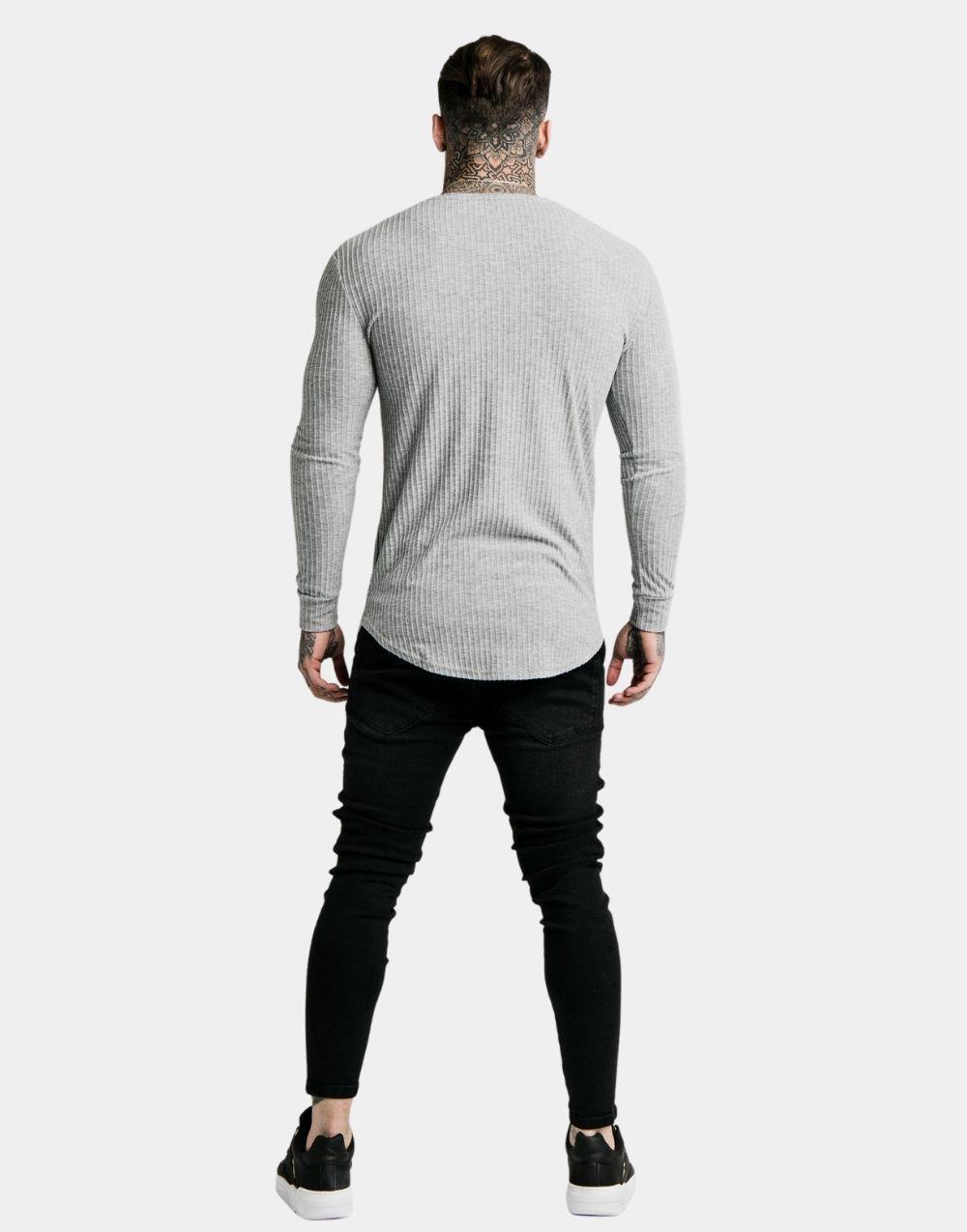 SikSilk Fırçalı Örgü Erkek Jumper GriSikSilk Fırçalı Örgü Erkek Jumper Gri