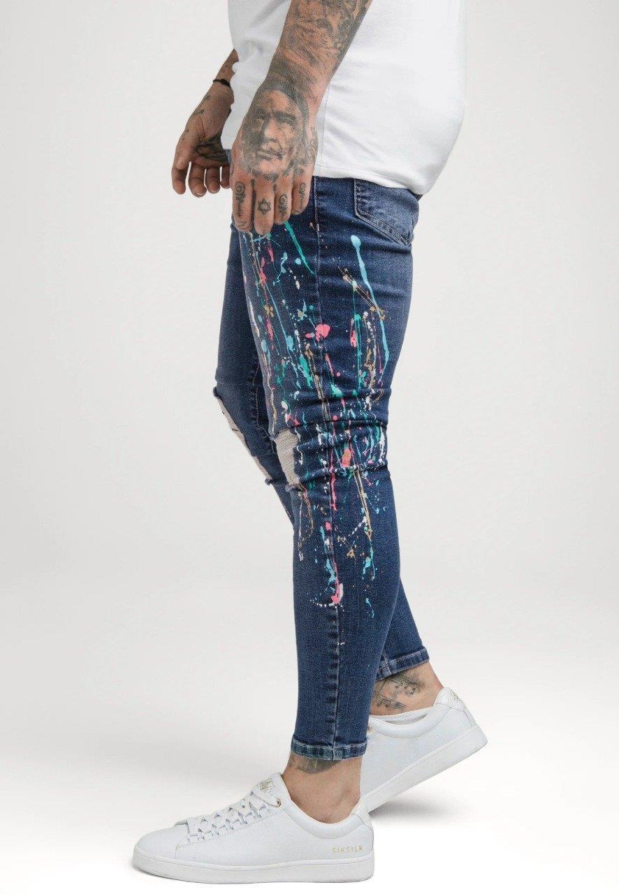 SikSilk Ripped Riot Erkek Kot Pantolon MaviSikSilk Ripped Riot Erkek Kot Pantolon Mavi